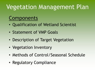 Vegetation Management Plan
 