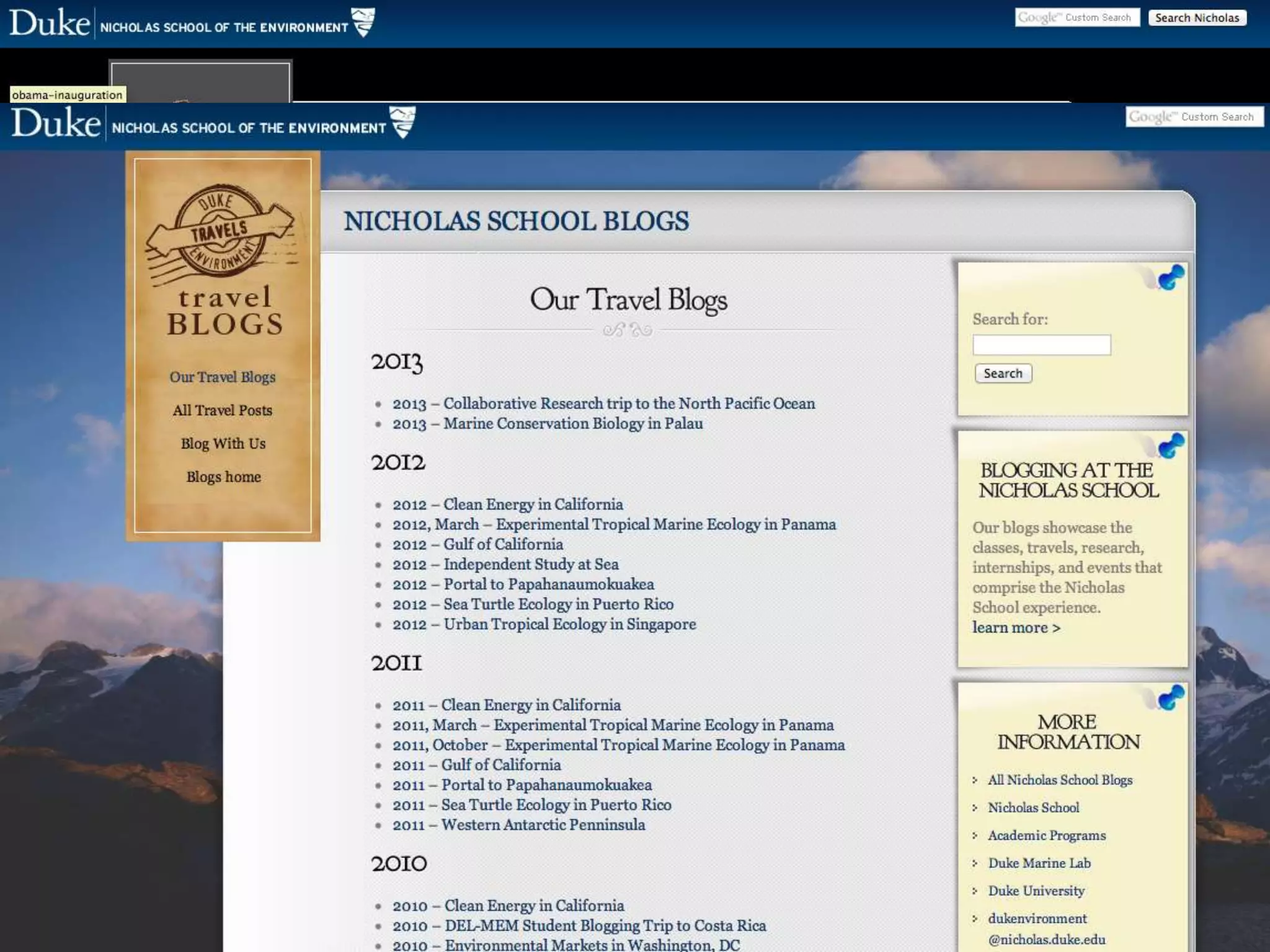 Title in Garamond 3 here

   Subtitle to go here in interstate
     Both fonts can download at
http://www.duke.edu/styleguide.html




           William Chameides
Dean of the Nicholas School of the Environment
 