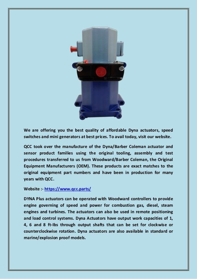 Dukes OEM Control Valves ( QCC Parts )