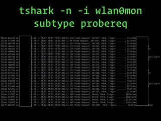 tshark -n -i wlan0mon
subtype probereq
 