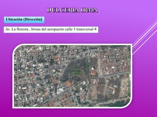 Av. La floresta , brisas del aeropuerto calle 3 transversal 4
Ubicación (Dirección)
 