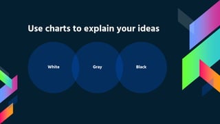 Use charts to explain your ideas
Gray
White Black
 