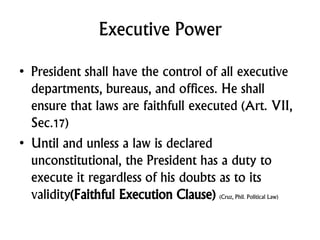 Article 7. Executive Departmentt