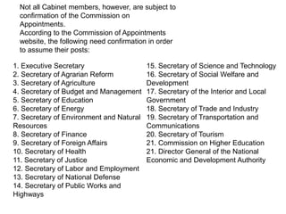 Article 7. Executive Departmentt