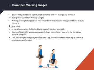 List of dumbbell workouts shop