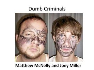 Dumb Criminals




Matthew McNelly and Joey Miller
 