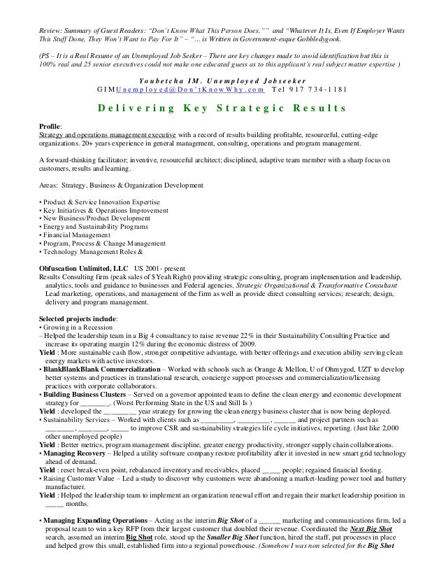 Dumbest resume ever received