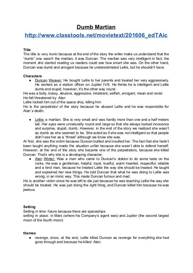 The Martian Book Sparknotes