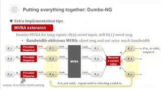 Dumbo-NG is a novel asynchronous BFT consensus protocol designed for high-performance distributed ledgers.