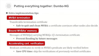 Dumbo-NG is a novel asynchronous BFT consensus protocol designed for high-performance distributed ledgers.