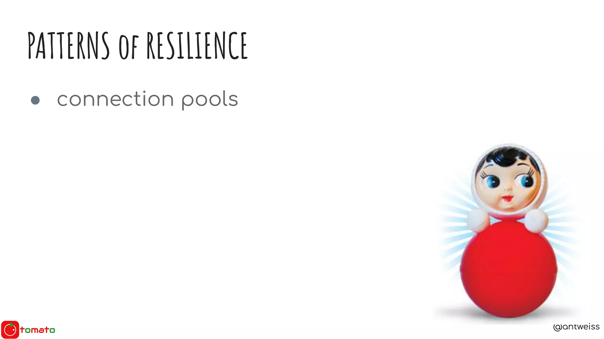 @antweiss
● connection pools
PATTERNS of RESILIENCE
 
