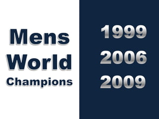 1999MensWorld Champions20062009