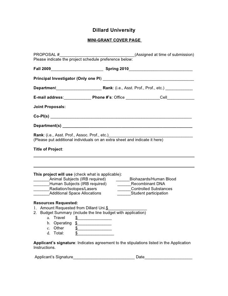 DU Mini Grant Application Spring 2010 Revised