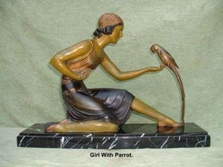 Girl With Parrot. 