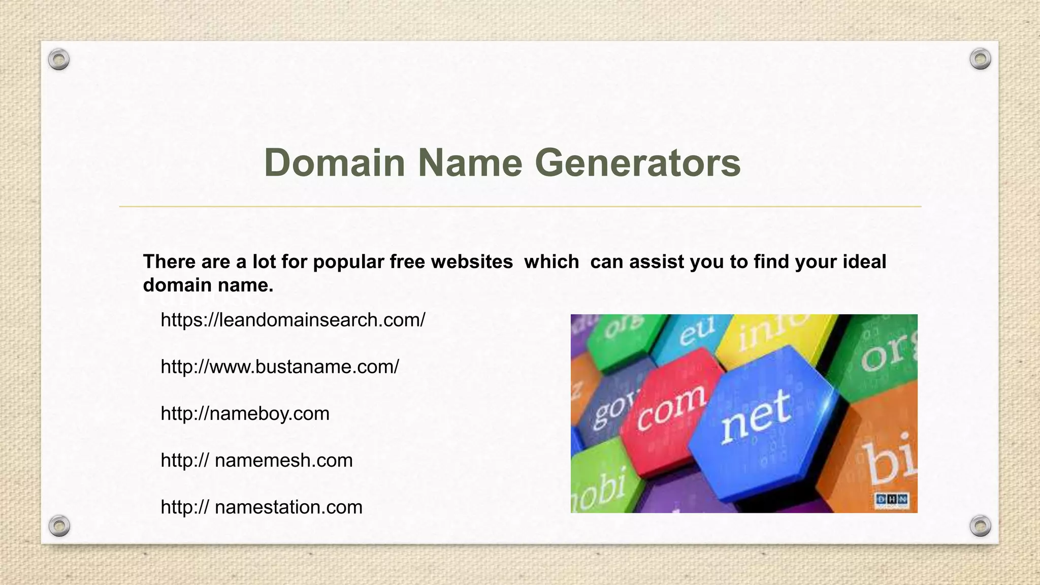 Dummies guide-to-domain-names | PPSX