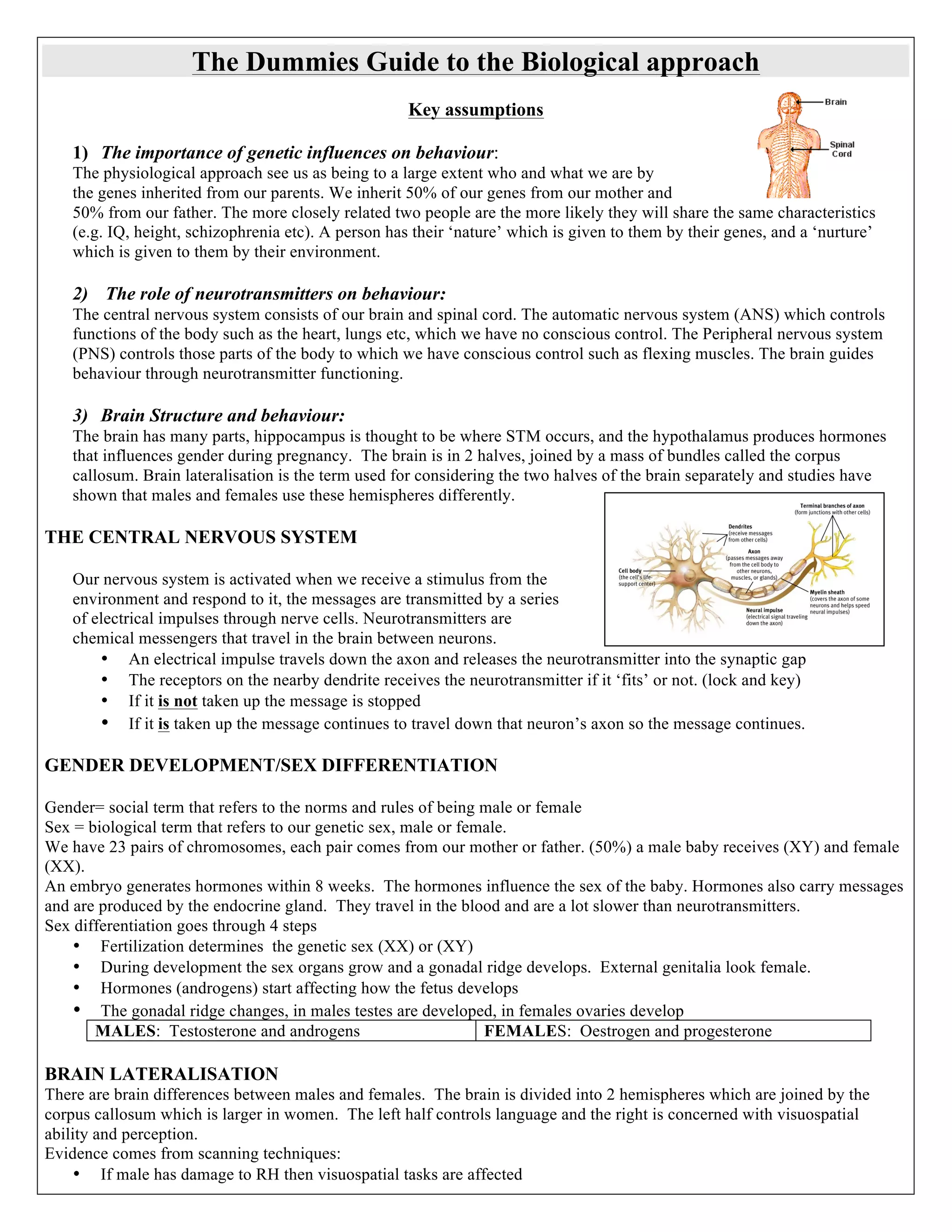 Dummies Guide Explain Dummies guidebiologicalapproach | PDF