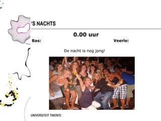 ‘S NACHTS
                0.00 uur
Bas:                                Veerle:

            De nacht is nog jong!
 