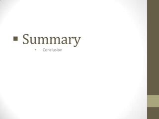  Summary
  •   Conclusion
 
