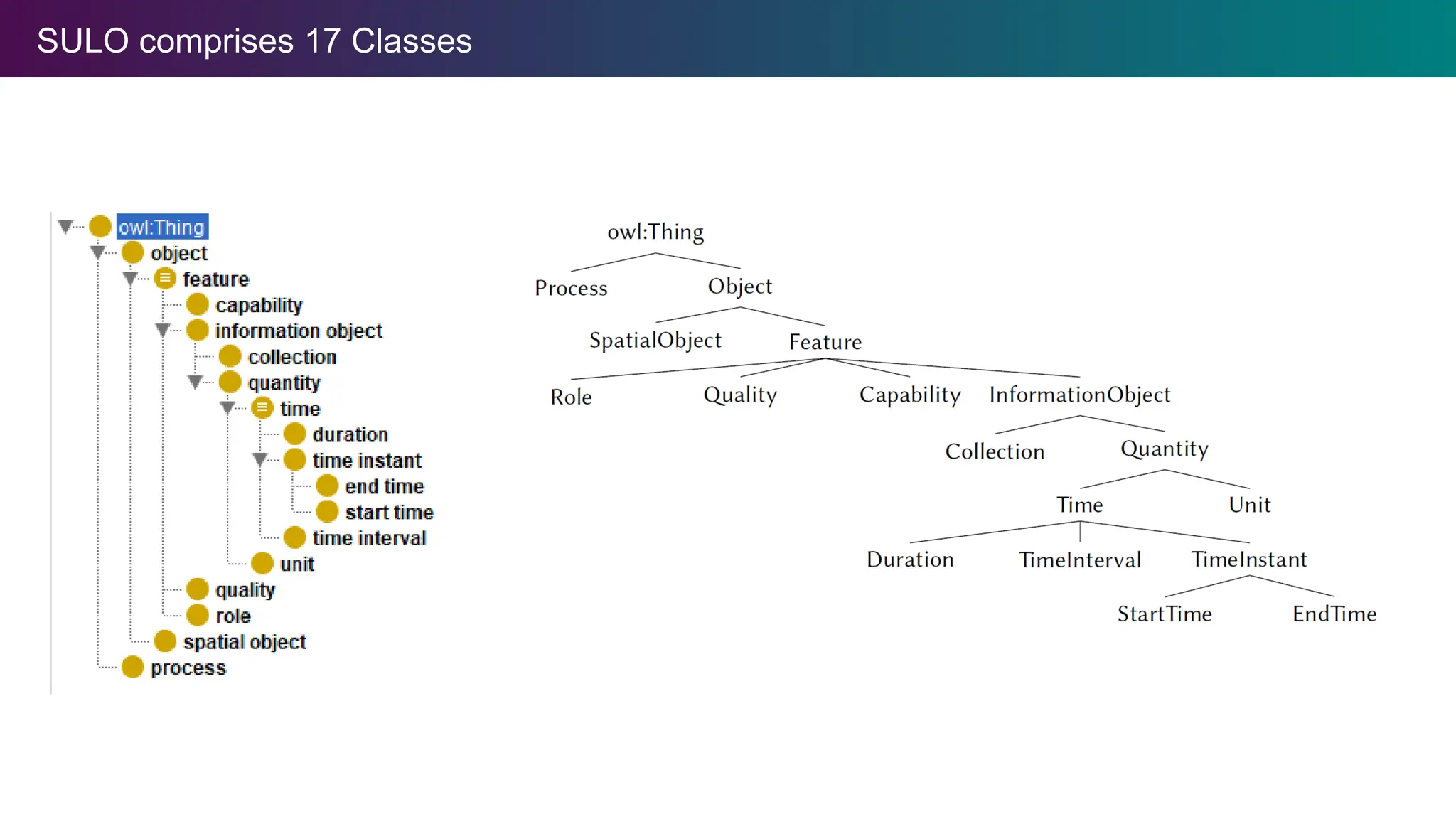 SULO comprises 17 Classes
 
