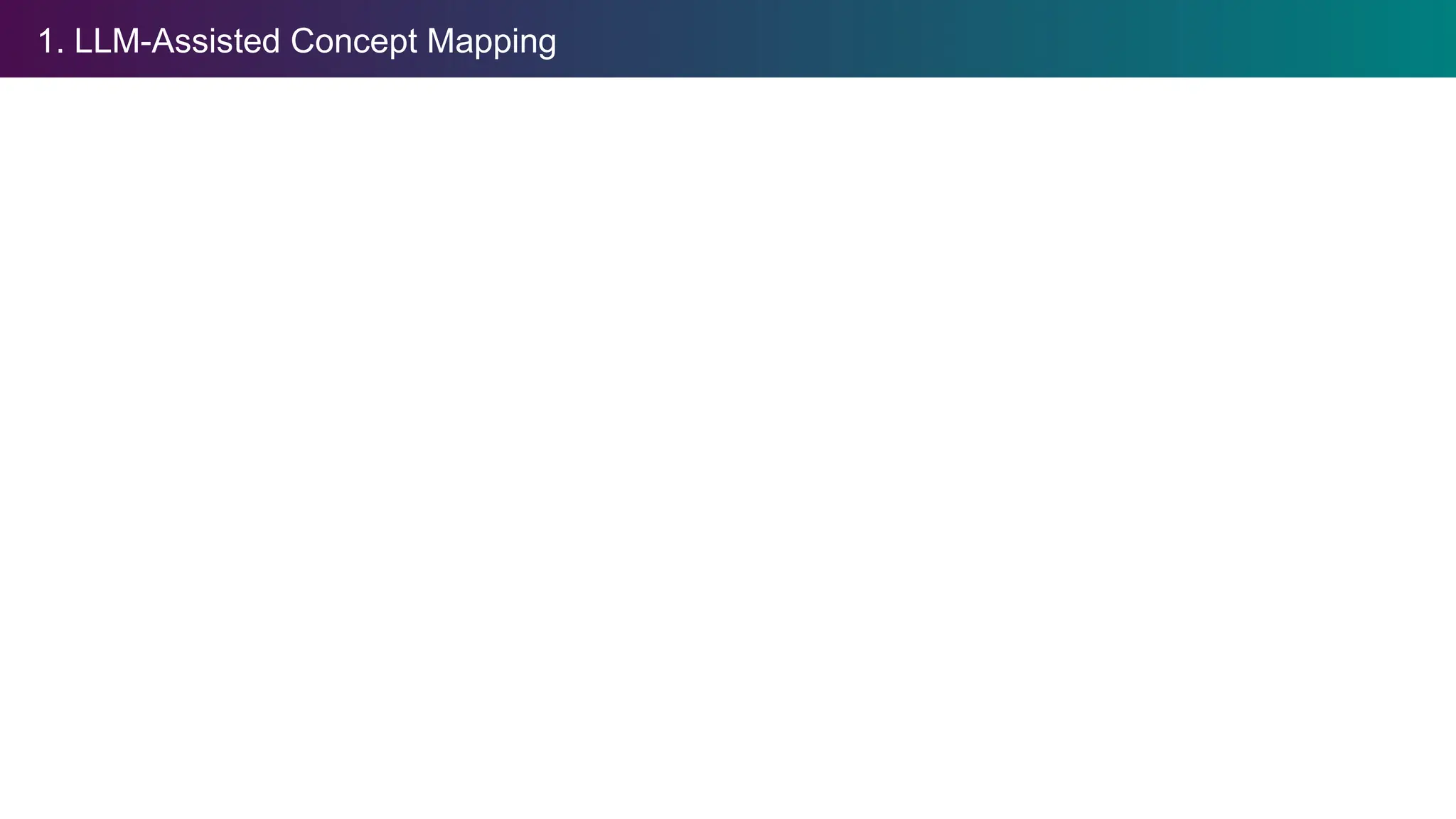 1. LLM-Assisted Concept Mapping
 