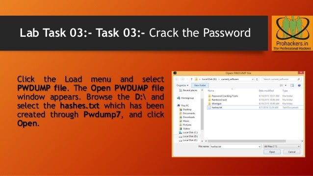 dumping and cracking sam hashes to extract plaintext passwords pwdump format