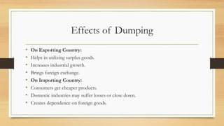 Comprehensive Dumping Analysis in Managerial Economics: Strategies ...