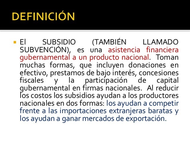 Dumping y subsidios