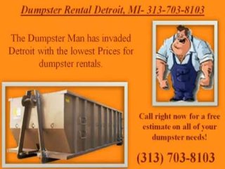 Dumpster rental detroit 313 703-8103