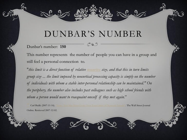 Dunbars number