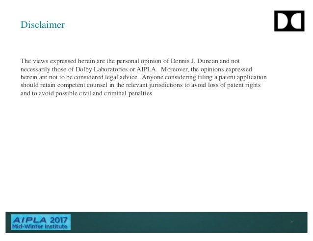 Duncan Foreign Filing licenses aipla presentation 20170203