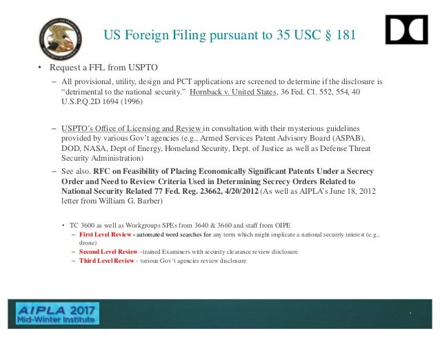 Duncan Foreign Filing licenses aipla presentation 20170203