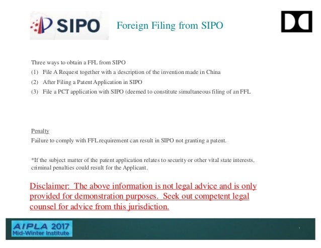 Duncan Foreign Filing licenses aipla presentation 20170203