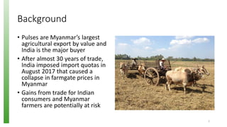Agricultural Exports, Price Volatility and Monopsonistic Markets: An Analysis of the Myanmar - India Pulses Trade