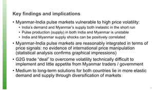 Agricultural Exports, Price Volatility and Monopsonistic Markets: An Analysis of the Myanmar - India Pulses Trade