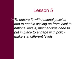 Innovation platforms as spaces for rural change – some experiences from ILRI