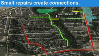 Small repairs create connections.
SMALL REPAIRS

 