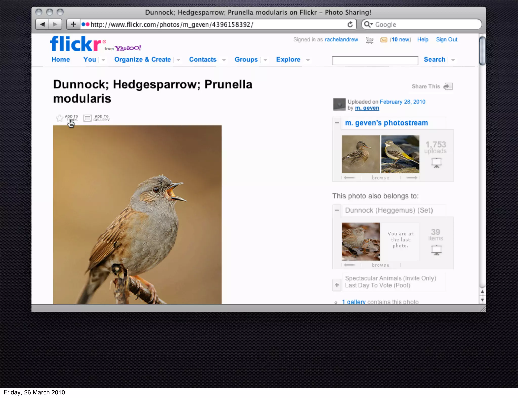 Friday, 26 March 2010
 