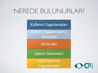 NEREDE BULUNURLAR?
 