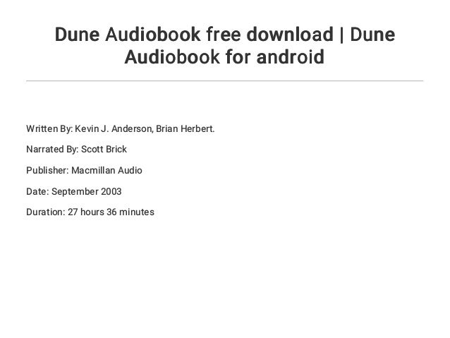 dune full audiobook