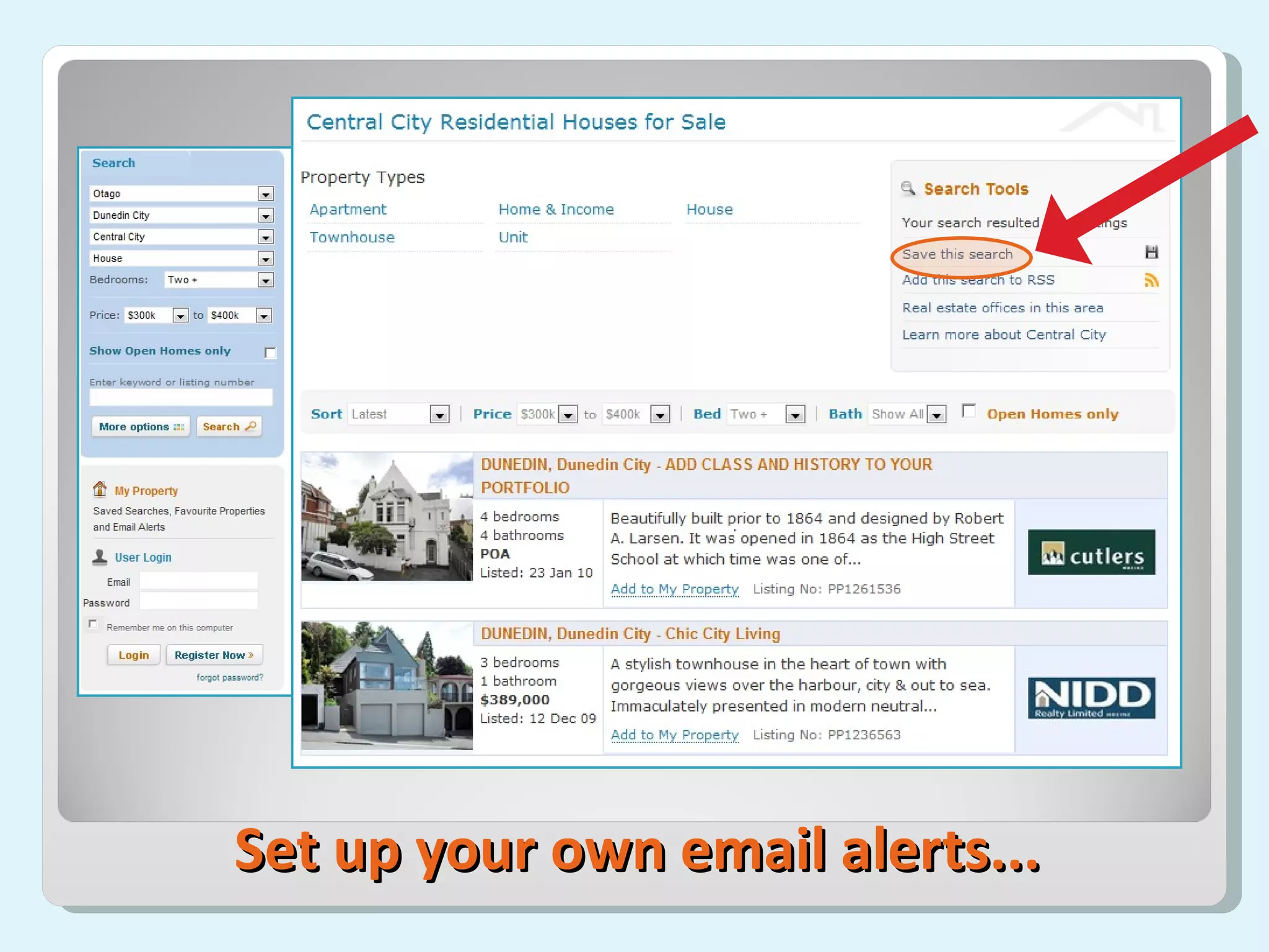 Set up your own email alerts... 
