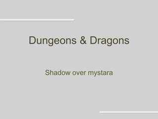 Dungeons & Dragons Shadow over mystara 