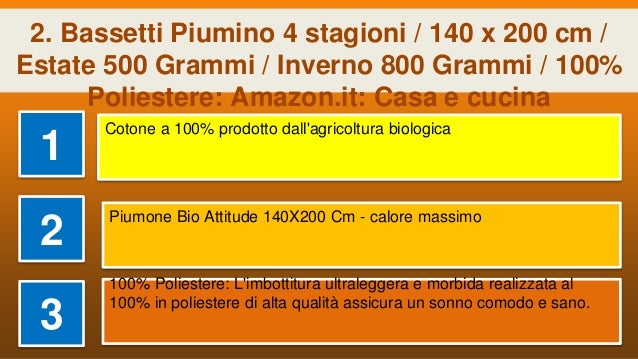Abeil 15000000528 piumone singolo Bio Attitude cotone bianco 200 x 140 cm