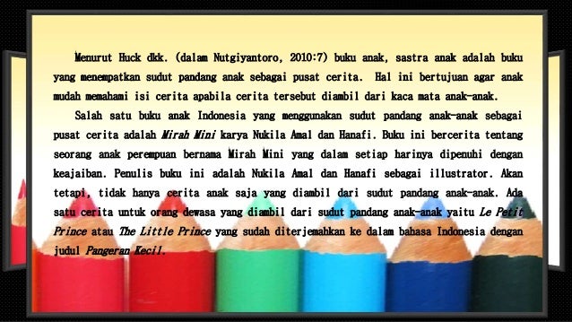 Kajian sastra bandingan: dunia di mata anak-anak dalam 