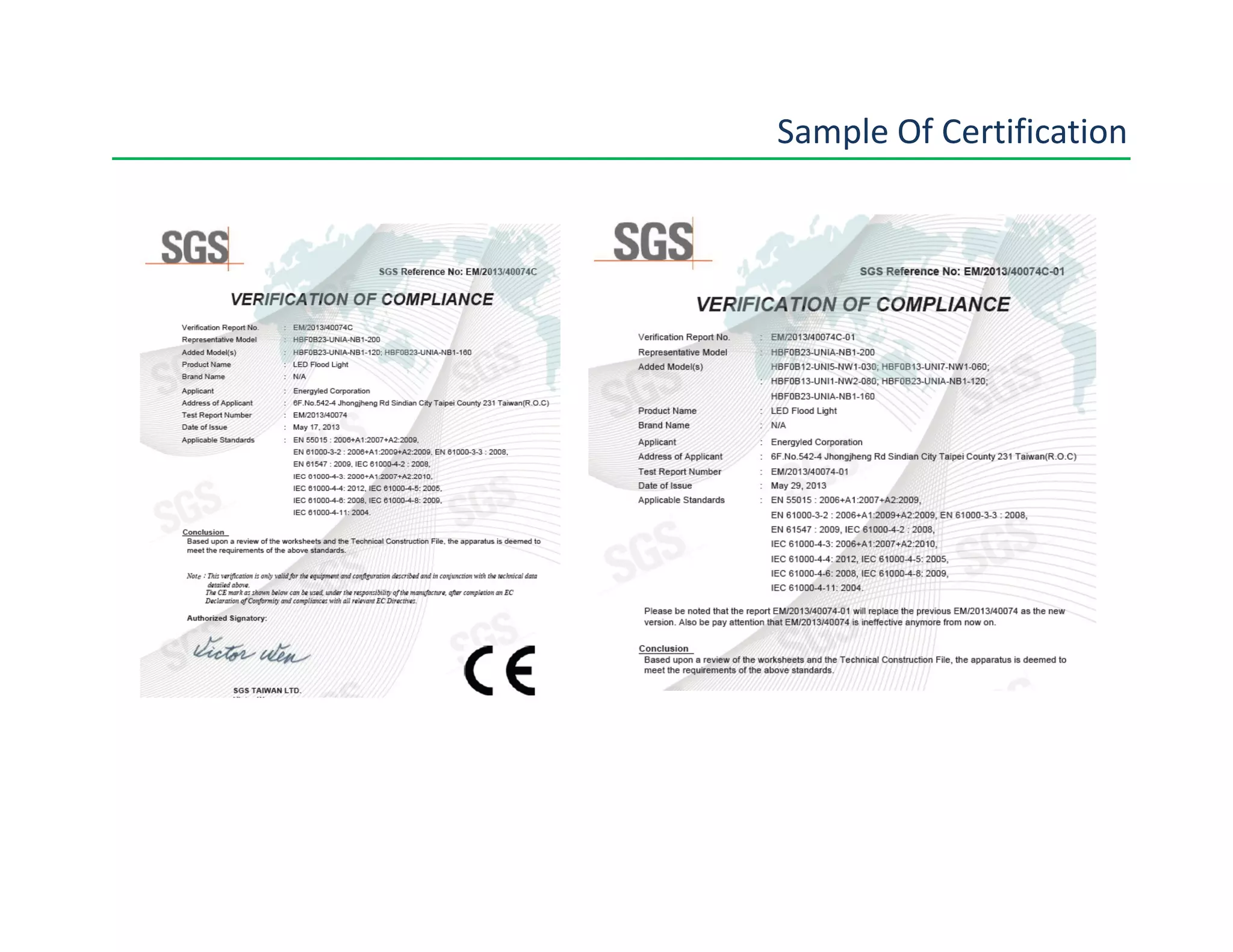 Sample Of Certification
 