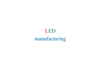 LED
manufacturing
LED
manufacturingmanufacturingmanufacturing
 