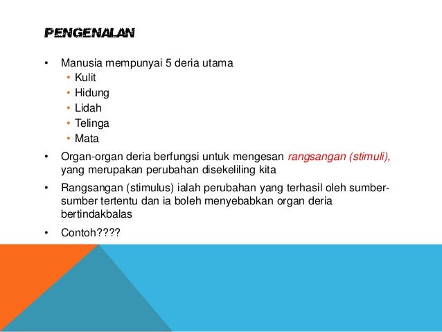 Dunia Melalui Deria Kita