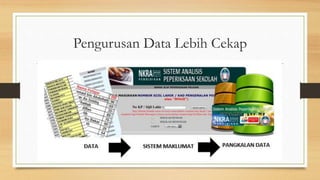 Pengurusan Data Lebih Cekap 
 