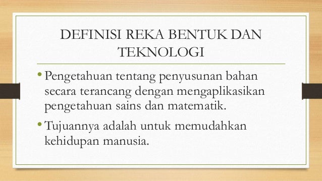 1 2 Kepentingan Reka Bentuk Dan Teknologi Youtube