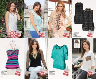 2423
$109PC1407601
BW2201
Blusón
01 Blanco
CH, ME, XG
$209PC6614658
AB3328
Blusa
28 Fiusha
CH, GR, XG
$209PC1314630
AL6714
Blusa
14 Salmón
CH, GR, XG
$209PC6614670
BG8838
Blusón
38 Gris Plata
CH, ME, XG
$209PC0814668
AA3627
Blusa
27 Sky Blue
ME, GR, XG
$209PC0614627
AF4510
Blusa
10 Negro
ME
$209PC0214682
AL8210
Blusa
10 Negro
CH, ME, GR, XG
$209PC8014622
BG8996
Blusón
96 Ivory
CH, ME, GR, XG
 