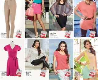 3635
$249PC8017474
LT5015
Pantalón
15 Arena
CH, ME, GR, XG
$249PC2017409
VE3528
Vestido
28 Fiusha
CH, ME, GR
$259PC8318194
BK4133
Blusón
33 Gris Oxford
32, 34, 36, 38, 40
$259PC3018164
BK4741
Blusón
41 Coral
CH, ME, GR
$249PC5517454
QV2041
Falda
41 Coral
CH, ME, GR
$259PC9618156
BF2896
Blusón
96 Ivory
CH, ME, GR
$259PC6518166
BK4232
Blusón
32 Rosa Albaricoque
32, 34, 36, 40
$259PC6918133
BL2561
Blusón
61 Amarillo Canario
CH, ME, GR, XG
 